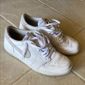 White Nike Air Jordan Low Tops